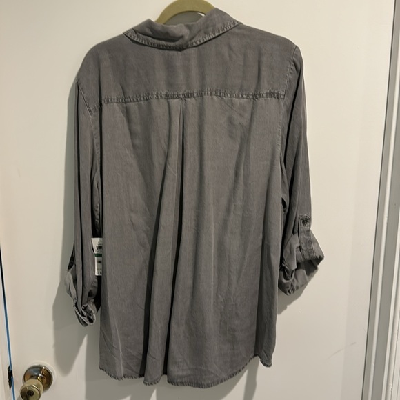 NWT Style & Co Tie Front Button Down - Picture 6 of 6